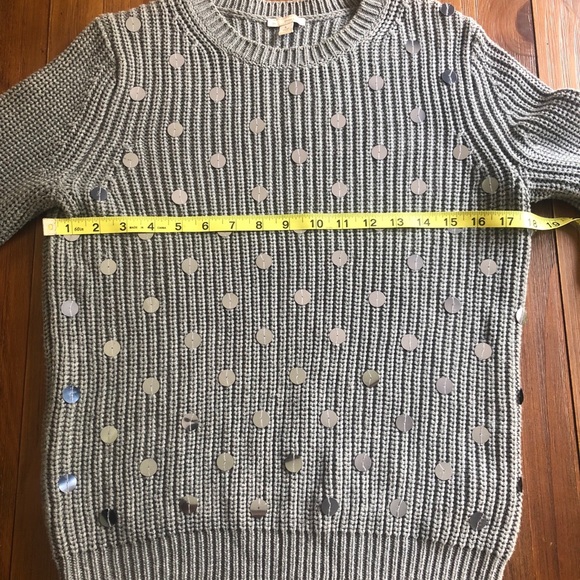 GAP Grey Sequence Sweater Small - Picture 6 of 7